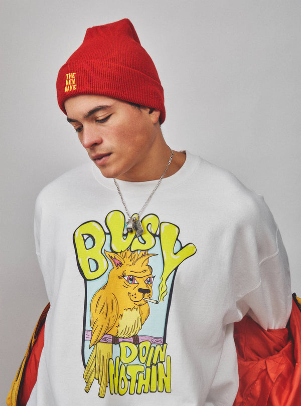 Busy Doin Nothin Crewneck Sweatshirt - The New Wave NYC - Shirts & Tops - 