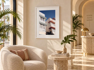 Pastel Lines Art Deco Architecture Photography Print, Miami Wall Art (8.5x11) - Salazar Soto Studio - print -