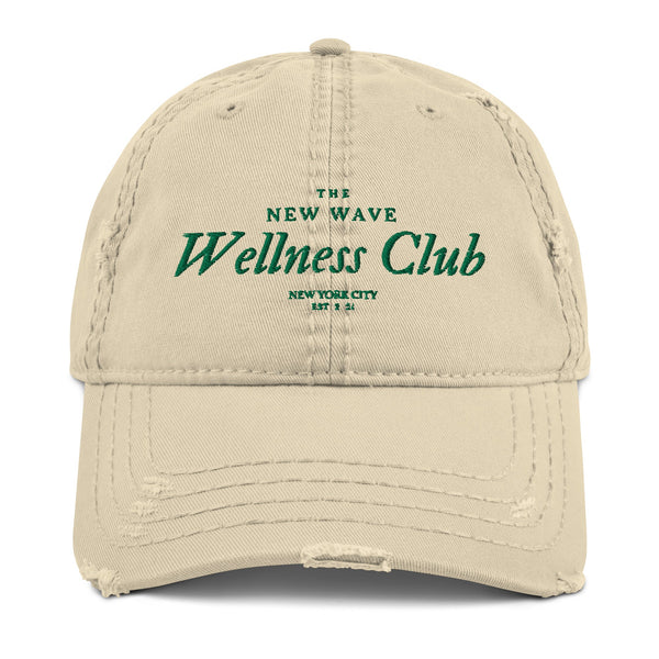 Wellness Club Distressed Baseball Cap - The New Wave NYC - 